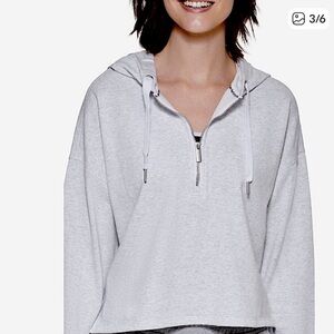 Calvin Klein Women's Half Zip Hoodie gray